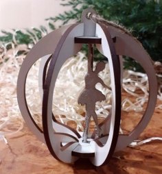 Lazer Kesim 3D Süs Balerin Noel Süsü Ücretsiz Vektör