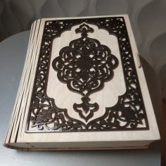 Lazer Kesim Kitap Saklama Kutusu Ücretsiz Vektör