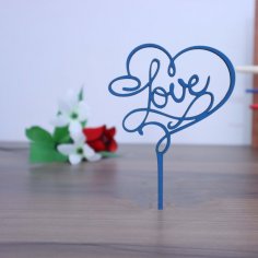 Lazer Kesim Aşk Pasta Süsü Düğün Sevgililer Kutlama Dekoru Ücretsiz Vektör