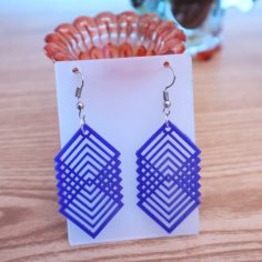 Lazer Kesim Basit Moda Geometrik Küpe DXF Dosyası