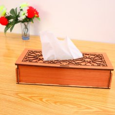 Lazer Kesim Mendil Kutusu Tutucu 2mm DXF Dosyası