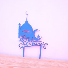 Lazer Kesim Kurban Bayramı Pastası Süsü DXF Dosyası