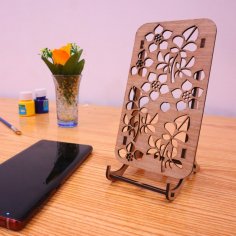 Lazer Kesim Cep Telefonu Standı MDF 3mm DXF Dosyası