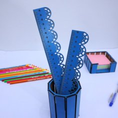 Lazer Kesim Ahşap Cetveller 20cm 25cm DXF Dosyası