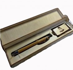 Lazer Kesim Kalem USB Flash Sürücü Hediye Kutusu Ücretsiz Vektör