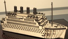 Lazer Kesim Titanik 3D Puzzle Ücretsiz Vektör