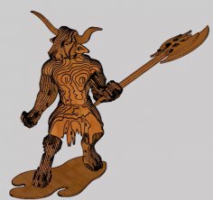 Lazer Kesim Minotaur 3D Puzzle DXF Dosyası
