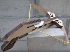 Lazer Kesim Yaylı Tüfek 3D Ahşap Puzzle Ücretsiz Vektör