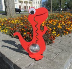 Lazer Kesim Dinozor Kumbara 4mm Ücretsiz Vektör