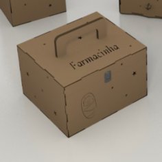 Lazer Kesim Oyuncak Ev Eczane Seti Çocuk Oyuncak MDF 3mm Ücretsiz Vektör