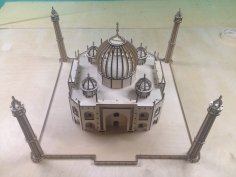 Lazer Kesim Taç Mahal 3D Puzzle DXF Dosyası