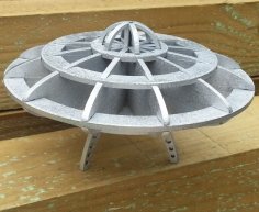 Lazer Kesim Uçan Daire 3D Puzzle Ücretsiz Vektör