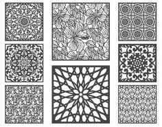 Dekoratif Panel Desenleri Ücretsiz Vektör