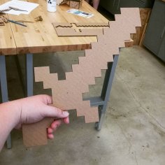 Lazer Kesim Minecraft Elmas Kılıç Ücretsiz Vektör