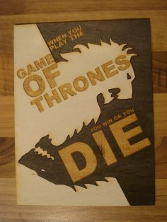 Lazer Kesim Game Of Thrones Posteri Ücretsiz Vektör