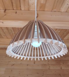 Lazer Kesim Minimalist Tavan Lambası 4mm Ücretsiz Vektör