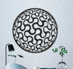 Lazer Kesim Top Duvar Dekoru DXF Dosyası