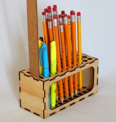 Lazer Kesim Masa Kalemlik Organizer 3mm DXF Dosyası