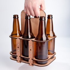 Lazer Kesim 6'lı Bira Taşıyıcı DXF Dosyası