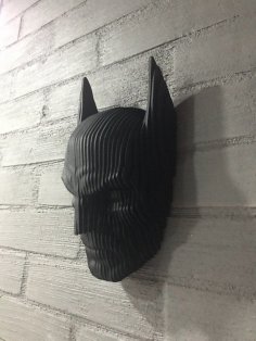 Lazer Kesim Batman Katmanlı 3D Kafa Duvar Dekoru DXF Dosyası