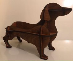 Lazer Kesim Dachshund Çocuk Rafı DXF Dosyası
