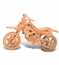 Lazer Kesim Motokros 3D Puzzle DXF Dosyası