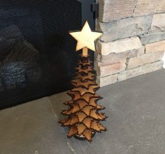 Lazer Kesim Küçük Noel Ağacı Ücretsiz Vektör