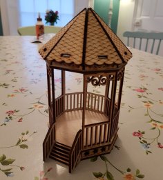 Lazer Kesim Gazebo 3D Puzzle 3mm DXF Dosyası