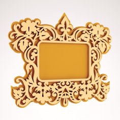 Lazer Kesim Dekoratif Duvar Çerçevesi DXF Dosyası