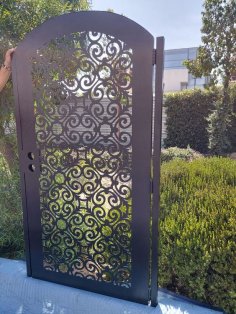 Lazer Kesim Şık Ana Kapı Tasarımı SVG Dosyası