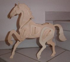 Lazer Kesim At 3D Puzzle 2mm DXF Dosyası