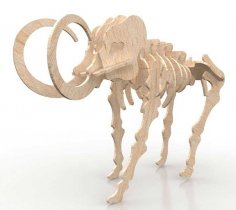 Mamut 3D Puzzle CNC Router DXF Dosyası