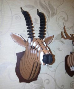Lazer Kesim Ceylan Kupa Başı 3D Puzzle Ücretsiz Vektör