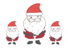 Noel Sevimli Noel Baba Ücretsiz Vektör