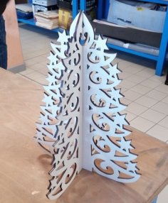 Lazer Kesim Noel Ağacı 5mm DXF Dosyası