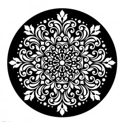 Lazer Kesim Ahşap Mandala Bölme Dekor SVG Dosyası