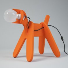 Lazer Kesim Sevimli Köpek Lamba Ücretsiz Vektör