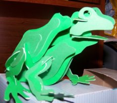 Lazer Kesim Kurbağa 3D Puzzle 3mm DXF Dosyası