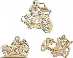 Lazer Kesim Motosiklet Duvar Dekoru Ücretsiz Vektör