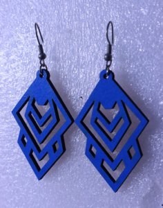 Lazer Kesim Basit Ahşap Küpe DXF Dosyası