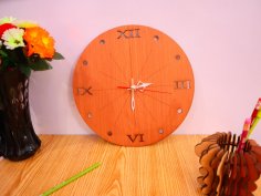 Lazer Kesim Minimalist Duvar Saati DXF Dosyası