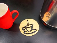 Lazer Kesim Yuvarlak Çay Fincanı Altlığı DXF Dosyası