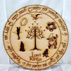 Lazer Kesim Yüzüklerin Efendisi Mandala DXF Dosyası