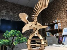 Lazer Kesim Kartal 3D Puzzle 3mm Ücretsiz Vektör