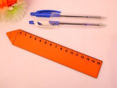 Lazer Kesim Ahşap Kalem Cetvel Ücretsiz Vektör