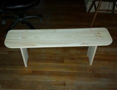 Küçük Ahşap Bank CNC Router Şablonu DXF Dosyası