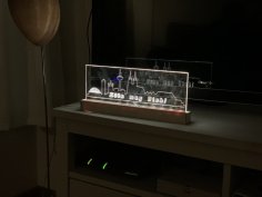 Lazer Kesim Köln Silüeti LED Lamba SVG Dosyası