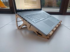 Lazer Kesim Dekoratif Laptop Standı SVG Dosyası