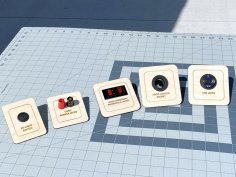 Lazer Kesim Elektronik Komponent Montaj Şablonları SVG Dosyası