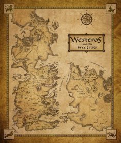 Lazer Kesim Westeros Game of Thrones Haritası SVG Dosyası